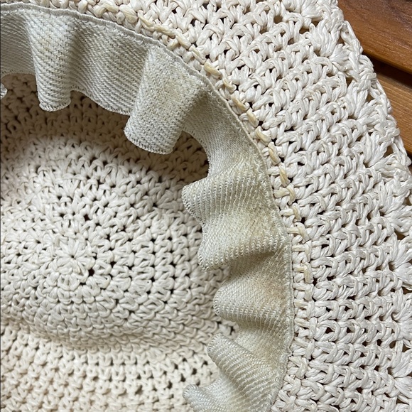 Cream Crochet Sun Hat - Picture 7 of 14